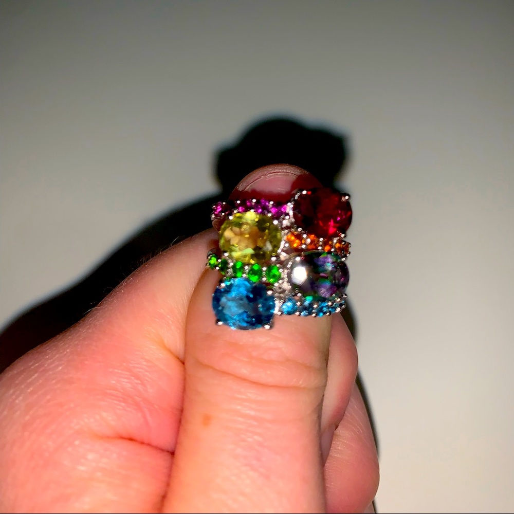 Gem Treasures Multi Gem Stone Ring